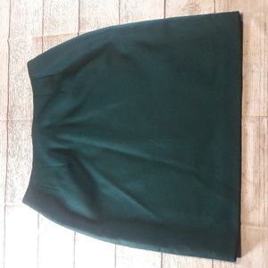 Amanda Smith Emerald Green 100% wool midi skirt
